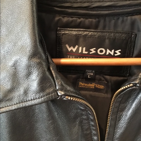 𝅺Wilson leather jacket.w/detachable lining  Sz L - Picture 5 of 8